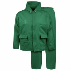 Cheap 😀 Lincoln Outfitters Men's 0.10mm PEVA Rain Suit Green - D-83201-GR - Raingear ❤️