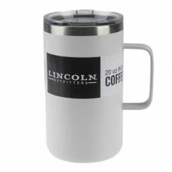 Brand new 🛒 Lincoln Outfitters 20 Oz. Coffee Mug White 87-961-0204 - Water Bottles & Hydration 🔥
