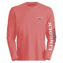 Best Pirce ✔️ Lincoln Outfitters Ladie's Long Sleeve Logo 😀 Shirt, Spiced Coral Dark Heather - LO-LLS708-SCDH - Long Sleeve Shirts ⭐ Women's ❤️