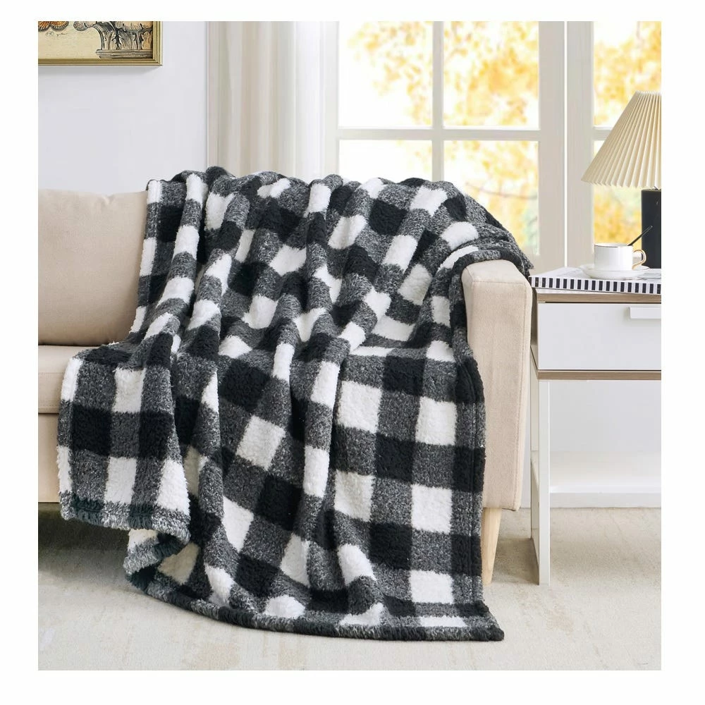 Top 10 ✨ Lincoln Outfitters Black White Buffalo Check Sherpa 50 x 60 Throw - RK-SHERP-CLBF - Blankets & Bedspreads 🔥 2 Top 10 ✨ Lincoln Outfitters Black White Buffalo Check Sherpa 50 x 60 Throw - RK-SHERP-CLBF - Blankets & Bedspreads 🔥 - Image 2