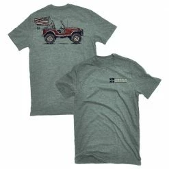 Top 10 🌟 Lincoln Outfitters Men's Short Sleeve Drawn Jeep T-Shirt Aquifer Heather - LO-145 - T-Shirts 🎉