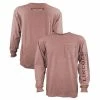 Coupon 🎁 Lincoln Outfitters Men's Heavyweight Long Sleeve Pocket Graphic Tee Brick Dust - LOLSPK-01-BD - Long Sleeve ⌛ Shirts ⭐