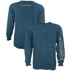 Flash Sale 🧨 Lincoln Outfitters Men's Heavyweight Long Sleeve Pocket Graphic Tee Bluesteel Black Heather - LOLSPK-01-BSBH - Long Sleeve Shirts ⌛