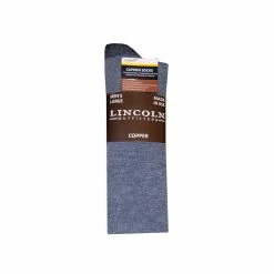 Hot Sale ✔️ Lincoln Outfitters Men's Cupron Copper Ultra-Dri Crew Sock Grey - L72305-G - ✔️ Socks ⌛