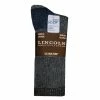 Wholesale ⭐ Lincoln Outfitters Men's Mid-Weight Crew Sock 2 Pack Black - L2/72466-BL-L - Socks 🧨