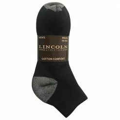Coupon ⌛ Lincoln Outfitters Men's Quarter Sock 3 Pack Black - L3/941-BL - 😍 Socks 💯
