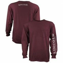 Top 10 ❤️ Lincoln Outfitters Men's Heavyweight Long Sleeve Pocket Graphic Tee Windsor Wine Dark Heather - LOLSPK-01-WWDH - Long Sleeve 🔥 Shirts 🛒