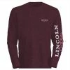 Deals 🔥 Lincoln Outfitters Ladie's Long Sleeve Logo Shirt, Windsor Wine Black Heather - LO-LLS708-WWBH - Long Sleeve Shirts Women's 👏