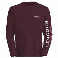Deals 🔥 Lincoln Outfitters Ladie's Long Sleeve Logo Shirt, Windsor Wine Black Heather - LO-LLS708-WWBH - Long Sleeve Shirts Women's 👏