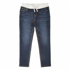 Deals 🤩 Lincoln Outfitters Girl's Straight Fit Pull-On Jean with Knit Waistband - LOG7271DW - Jeans 🎉