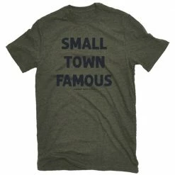Top 10 😍 Lincoln Outfitters Men's Short Sleeve Small Town Famous T-Shirt Deep Lichen Black Heather - LO-146 - T-Shirts ✨