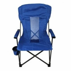 Hot Sale ❤️ Lincoln Outfitters Hard Arm Folding Chair Blue 87-840-0204 - Camp Furniture ❤️