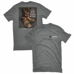 Flash Sale ✔️ Lincoln Outfitters Men's Short Sleeve Cowboy 👏 Boots T-Shirt Graphite Heather - LO-132GH - T-Shirts ✨