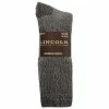 Budget 😍 Lincoln Outfitters Men's Merino Wool Blend Sock 2 Pack Charcoal - L2/8791-CHAR - Socks ⌛