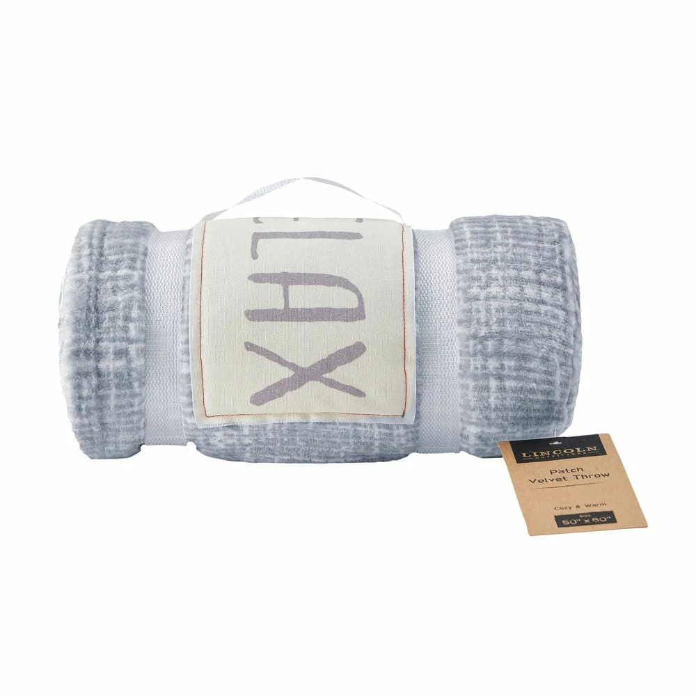 Hot Sale 🎁 Lincoln Outfitters Solid Velvet 50 x 60 Throw with printed Relax Patch applique - RK-VELAP-REL - Blankets & Bedspreads 🎉 1 Hot Sale 🎁 Lincoln Outfitters Solid Velvet 50 x 60 Throw with printed Relax Patch applique - RK-VELAP-REL - Blankets & Bedspreads 🎉