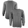 Cheapest 💯 Lincoln Outfitters Men's Heavyweight Long Sleeve Pocket Graphic Tee Graphite Heather - LOLSPK-01GH - Long Sleeve Shirts 😍