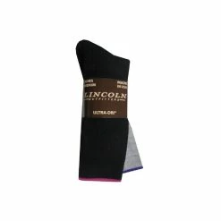 Brand new ⌛ Lincoln Outfitters Ladies Ultra-Dri Everyday Boot Sock 2 Pack - Black and Grey / Size Medium L2/423-B/G-M - 🧨 Socks Women's 🎁