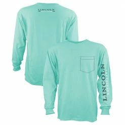 Outlet ⌛ Lincoln Outfitters Men's Heavyweight Long Sleeve Pocket Graphic Tee Beach Glass- LOLSPK-01-BG - Long Sleeve ❤️ Shirts ✨