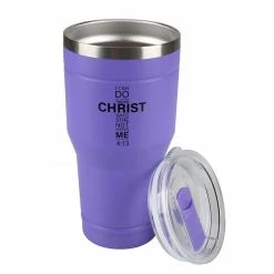 Buy ✔️ Lincoln Outfitters "All Things Through Christ" 30 oz. Religious Tumbler, Purple - 89-641-0204 - Tumblers ⭐ -Lincoln Outfitters Shop 663287f6261c1c14765782479f3fdd132024a57f 32631064 3