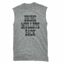 Promo 💯 Lincoln Outfitters Men's Bring Mullets Back Sleeveless T-Shirt - LOTS-16 - T-Shirts 🤩