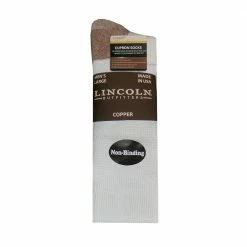 Brand new 💯 Lincoln Outfitters Men's Cupron Copper Non-Binding Sock White - L72303-W - Socks ❤️