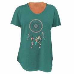 Budget 🔔 Lincoln Outfitters Ladies Scoop Neck Short Sleeve Fashion T-Shirt - LO-LF21 - T-Shirts 😉