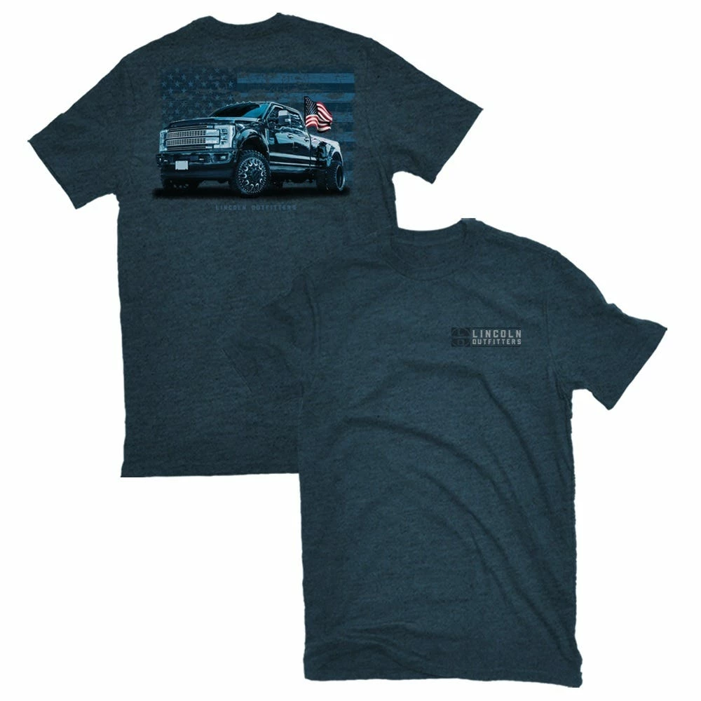 New β Lincoln Outfitters Men's Short Sleeve Dually Truck T-Shirt Bluesteel Black Heather - LO-140 - T-Shirts π― 1 New β Lincoln Outfitters Men's Short Sleeve Dually Truck T-Shirt Bluesteel Black Heather - LO-140 - T-Shirts π―