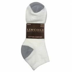Budget 🥰 Lincoln Outfitters Men's Cotton No-Show Sock 3 Pack X-Large White - L3-950-W-XL - Socks ⌛