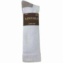 Brand new 🧨 Lincoln Outfitters Men's Ultra-Dri Boot Sock 2 Pack White - L2/72299-W - Socks 🔔
