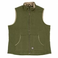 Coupon ✔️ Lincoln Outfitters 🎁 Women's Sherpa Lined Duck Vest - RLWV15CDG - Vests 😀