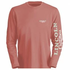 Coupon ⭐ Lincoln Outfitters Women's Lincoln Ladies Logo Long Sleeve T-Shirt Burnt Coral - LO-LLS706-BTC - Long Sleeve Shirts Women's ✔️