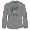 Budget ✨ LO Youth Boy's Buck Wild Long Sleeve T-Shirt Gray - LOYMM-04 - T-Shirts 👍