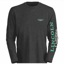Flash Sale 🧨 Lincoln Outfitters Ladie's Long Sleeve Logo Shirt, Charcoal Heather - LO-LLS708-CH - Long Sleeve Shirts ❤️ Women's ⌛