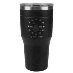New 😉 Lincoln Outfitters 30oz Tumbler Black Don't Tread On Me - 32631045 - Tumblers 😉