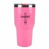 Cheap ⌛ Lincoln Outfitters "All Things Through Christ" 30 oz. Religious Tumbler, Pink - 89-637-0204 - Tumblers 🛒