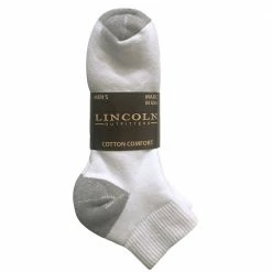 Flash Sale ✔️ Lincoln Outfitters Men's Quarter Sock 3 Pack White - L3/941-W - 😉 Socks 👏