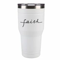 Cheap 🔥 Lincoln Outfitters "Faith" 30 oz. Religious Tumbler, White - 89-644-0204 - Tumblers 😍
