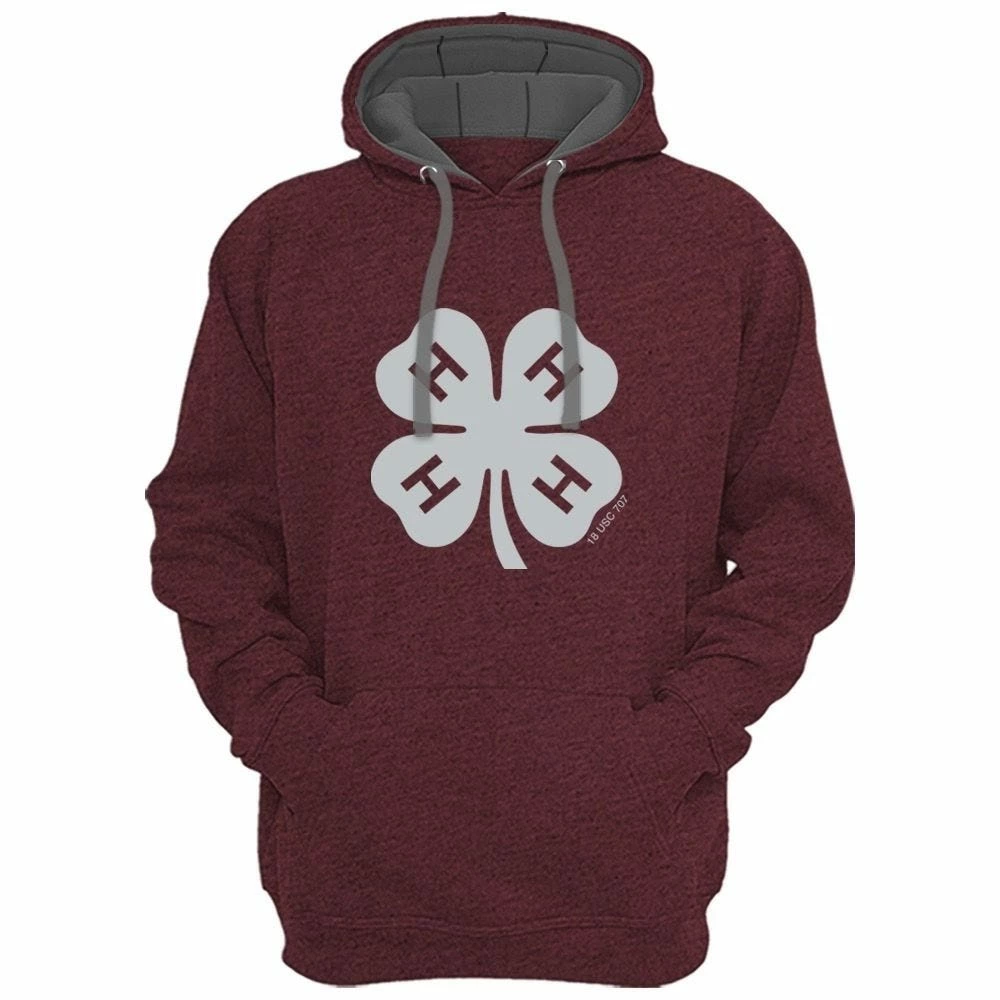Promo ✔️ Lincoln Outfitters 4-H Filled Clover Men's Long Sleeve Fleece Hoodie - 4HH-03-MAR - Hooded Sweatshirts ⌛ 1 Promo ✔️ Lincoln Outfitters 4-H Filled Clover Men's Long Sleeve Fleece Hoodie - 4HH-03-MAR - Hooded Sweatshirts ⌛