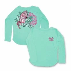 Flash Sale ⭐ Lincoln Outfitters 👍 Girls' Be A Unicorn Long Sleeve T-Shirt Loyls-06 - Shirts 😍