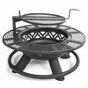 Deals 🎁 Lincoln Outfitters Steel Fire Pit with BBQ Grate - 90-165-0204 - Fire Pits & Heaters 🥰
