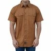 Flash Sale ✔️ Lincoln Outfitters Men's Short Sleeve Flex-Twill Workshirt Brown - LOWS-E0218-242 - T-Shirts 👏