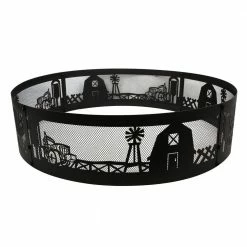 Promo ⭐ Lincoln Outfitters 36" Campfire Ring Farm Scene - 90-166-0204 - Fire Pits & Heaters ❤️