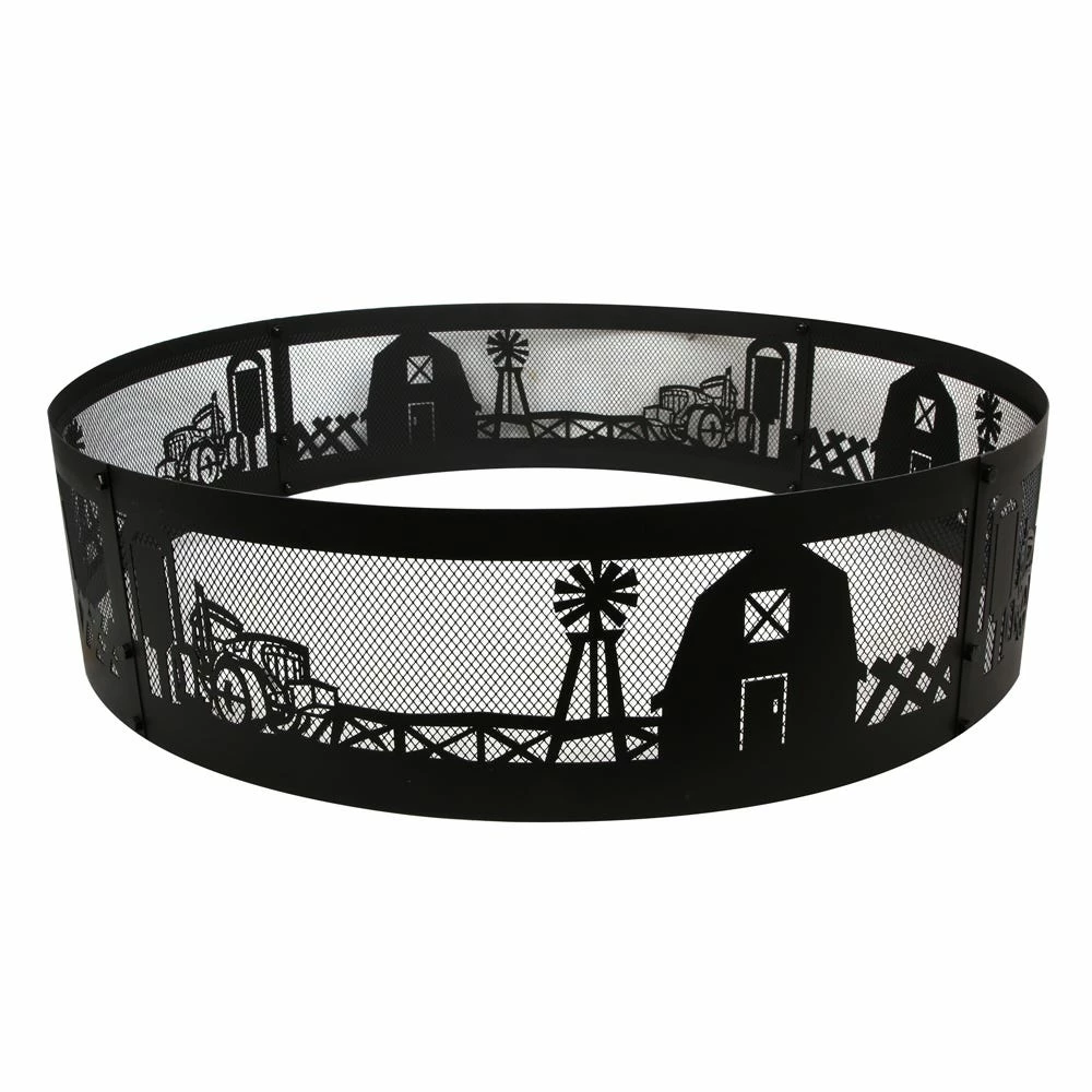 Promo ⭐ Lincoln Outfitters 36" Campfire Ring Farm Scene - 90-166-0204 - Fire Pits & Heaters ❤️ 1 Promo ⭐ Lincoln Outfitters 36" Campfire Ring Farm Scene - 90-166-0204 - Fire Pits & Heaters ❤️