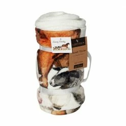 Coupon 🛒 Lincoln Outfitters Funny Family Cow Printed Photoreal Velvet 50 x 60 Throw - RK-PHVEL-FUN - Blankets & Bedspreads 😀