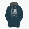 Best Sale 🎁 Lincoln Outfitters Dogs Before Dudes Ladie's Long Sleeve Hoodie, Bluesteel Black Heather - LO-LH28 - Hooded Sweatshirts 🔔 Women's ✨