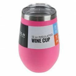 Budget 😍 Lincoln Outfitters 12 Oz. Wine Cup Pink 87-966-0204 - Water Bottles & Hydration ✨