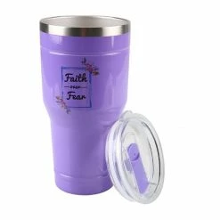 Outlet 👏 Lincoln Outfitters "Faith Over Fear" 30 oz. Religious Tumbler, Purple - 89-639-0204 - Tumblers 😍 -Lincoln Outfitters Shop bc47cf53c54ad1263af82e4f7013526cf98ded75 32631062 3