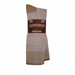 Deals ✔️ Lincoln Outfitters Men's Merino Wool Blend Marl Boot Sock 2 Pack Tan Large - L2/72516-COY-L - 😀 Socks ✨