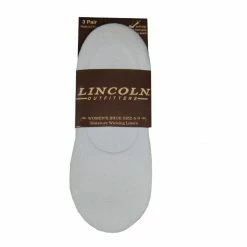 Deals ⭐ Lincoln Outfitters Ladies No-Show Liner Sock 3 Pack - White / Size Medium L3/72167-W-M - ❤️ Socks Women's 🧨