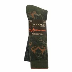 Discount 👏 Lincoln Outfitters Men's Camo Merino Wool Blend Sock 2 Pack Camo Green Large - RT/L2/772-822C-CGR - Socks 🥰